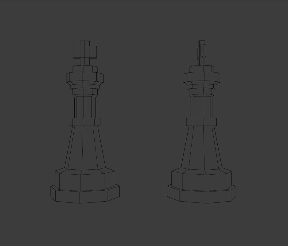 Chessboard chess board Low-poly 3D model_15