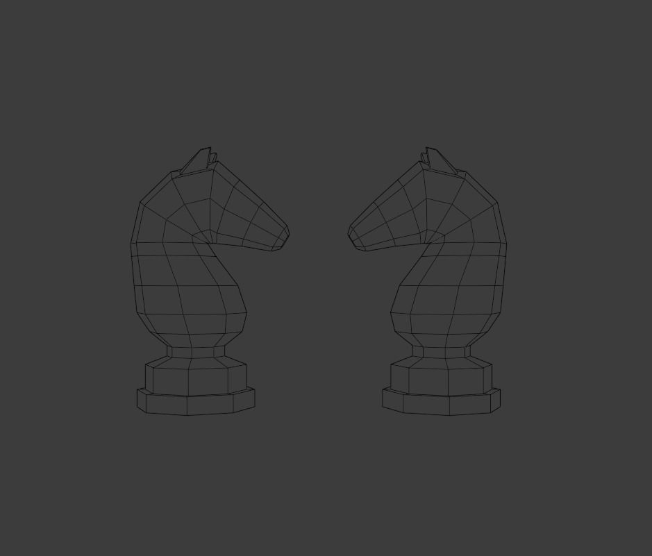 Chessboard chess board Low-poly 3D model_9