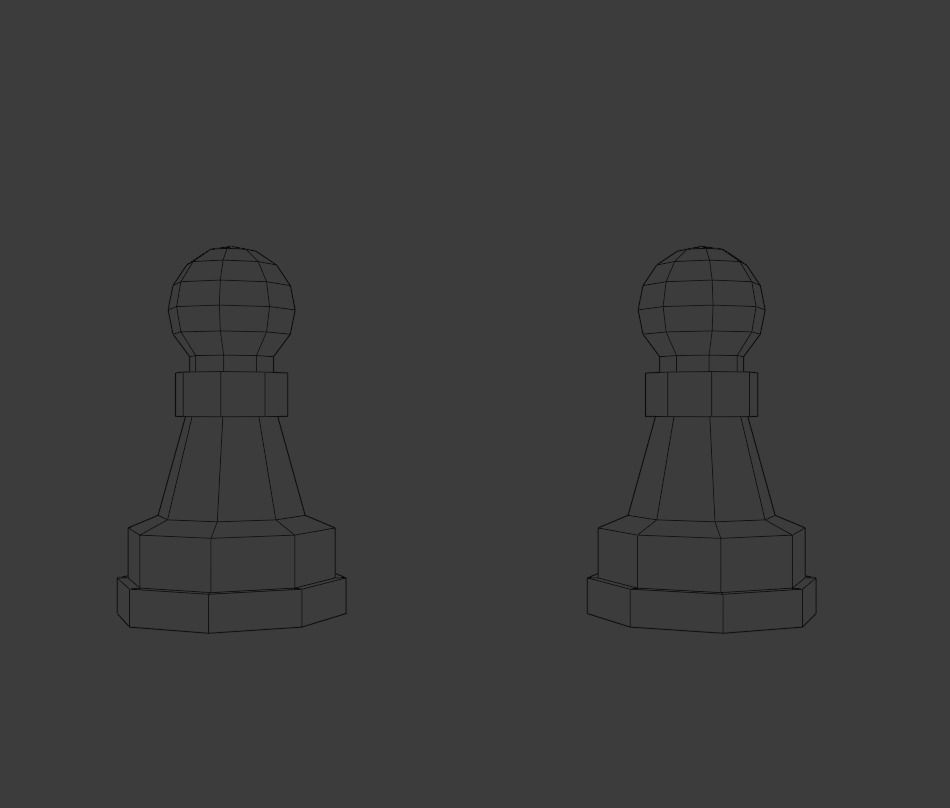 Chessboard chess board Low-poly 3D model_5