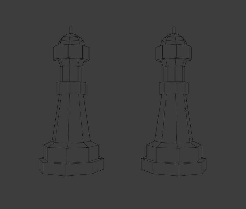 Chessboard chess board Low-poly 3D model_13