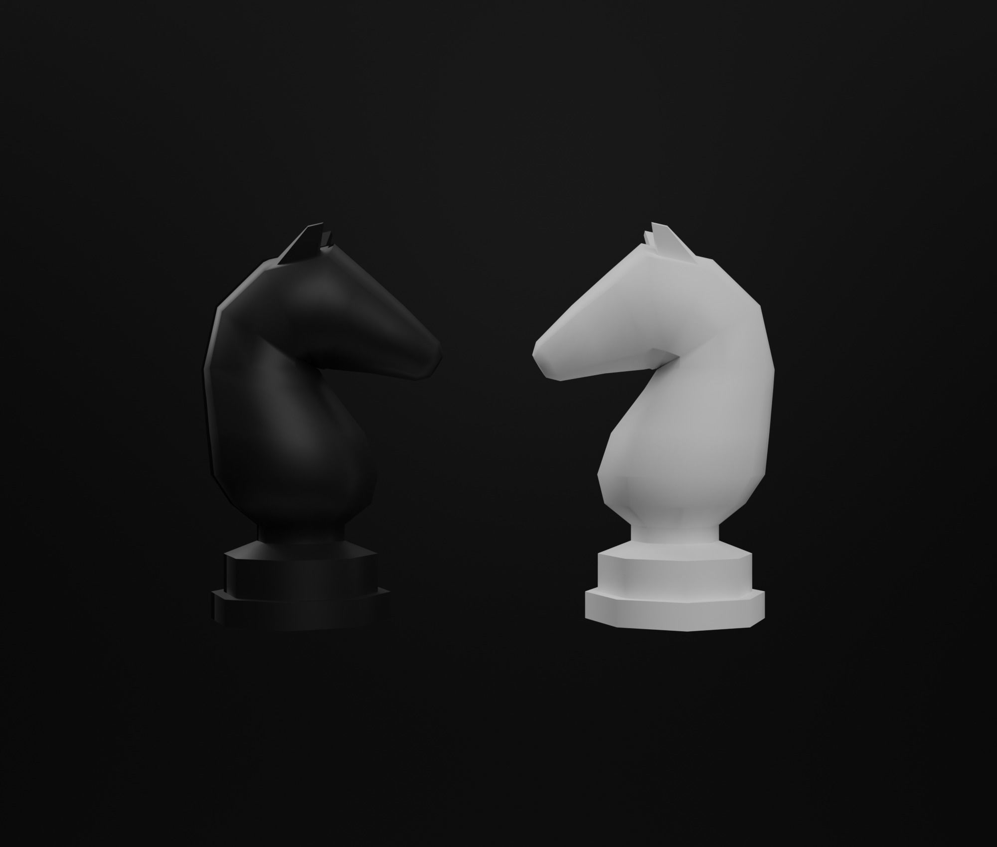 Chessboard chess board Low-poly 3D model_8
