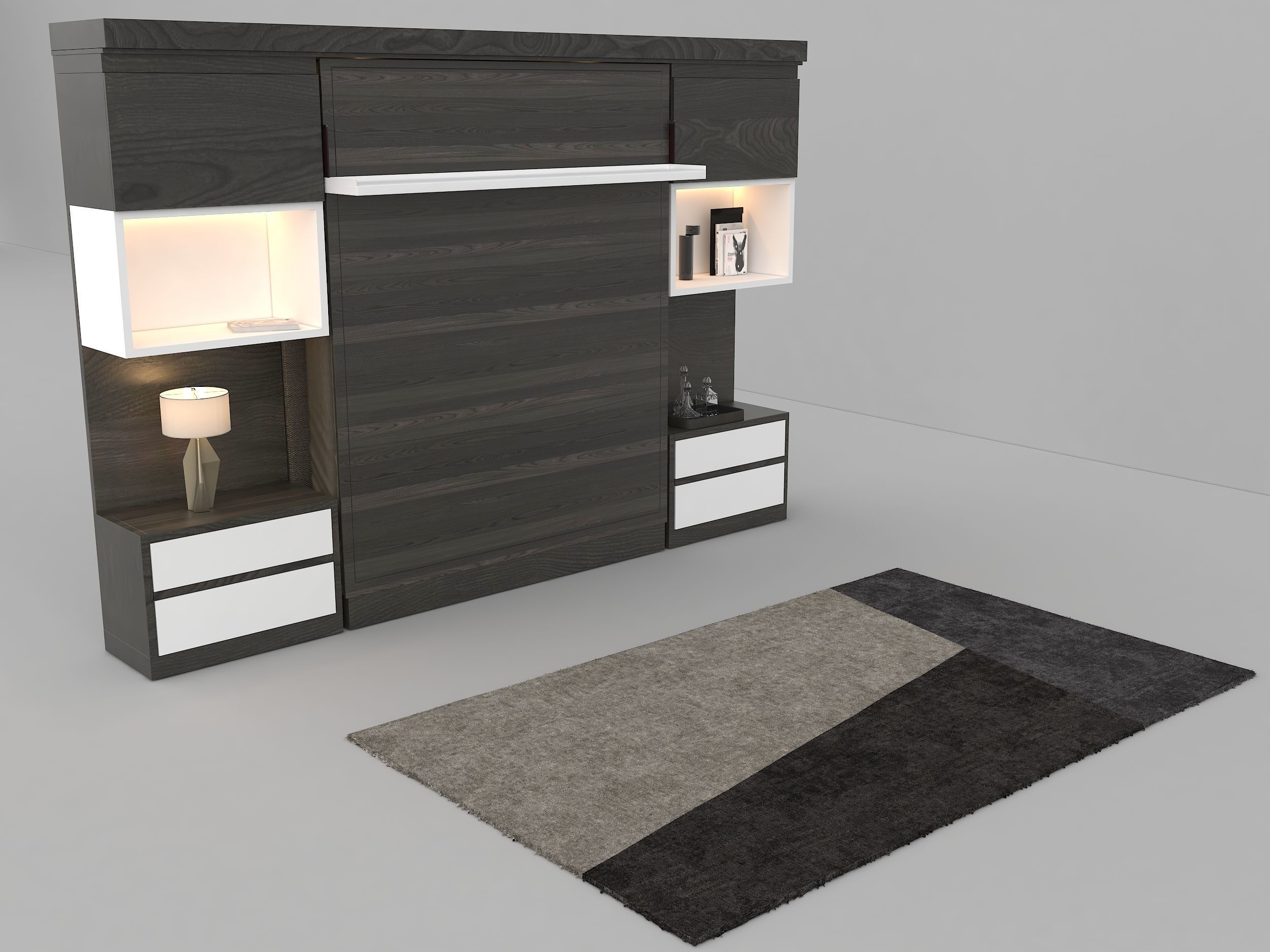 murphy bed 3D model_3