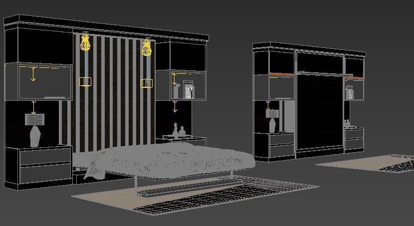 murphy bed 3D model_5