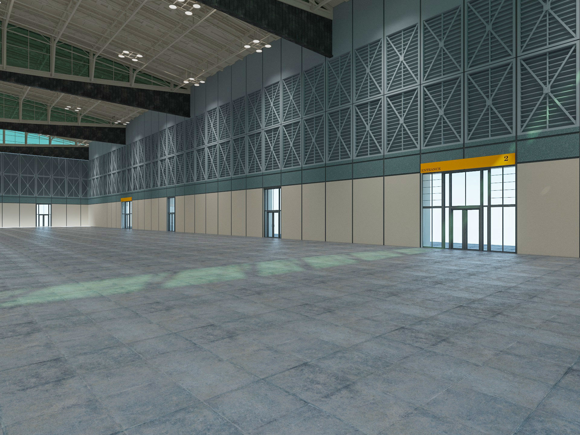 Exhibition Hall 30 interior and exterior 3D model_7