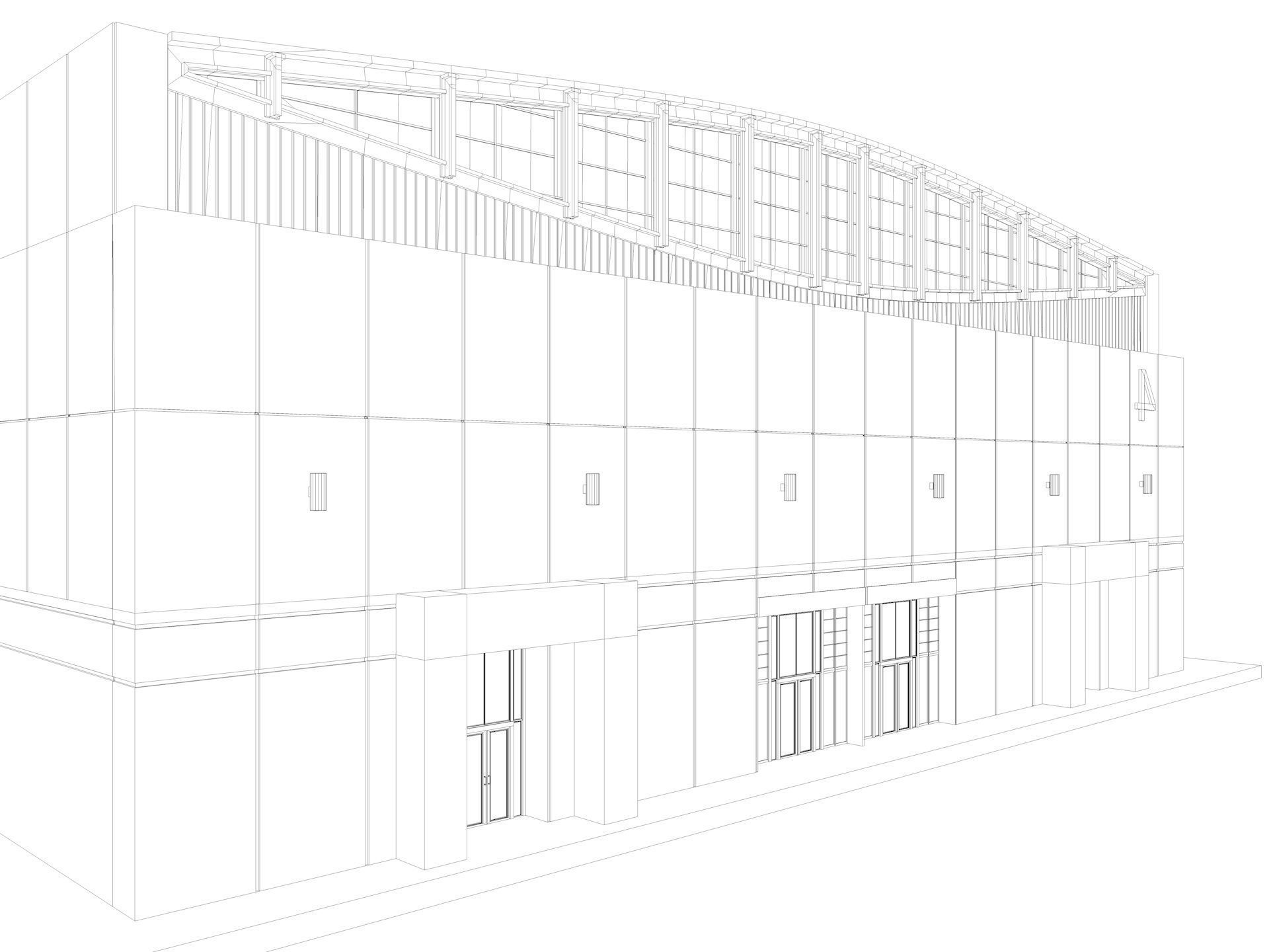 Exhibition Hall 30 interior and exterior 3D model_11