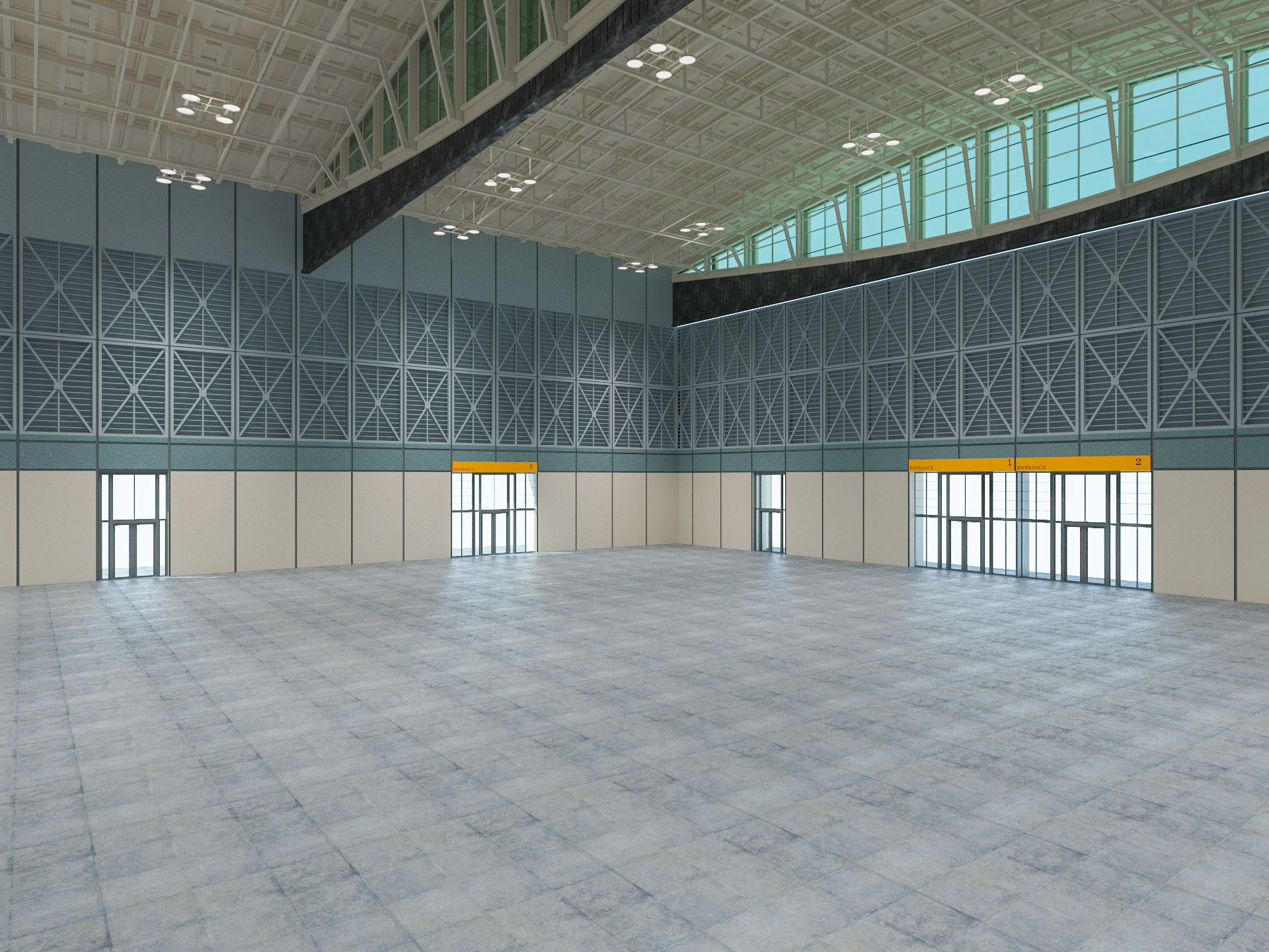Exhibition Hall 30 interior and exterior 3D model_6
