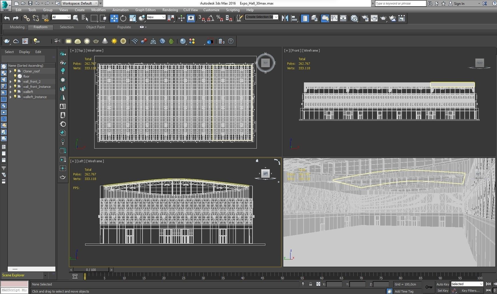 Exhibition Hall 30 interior and exterior 3D model_24