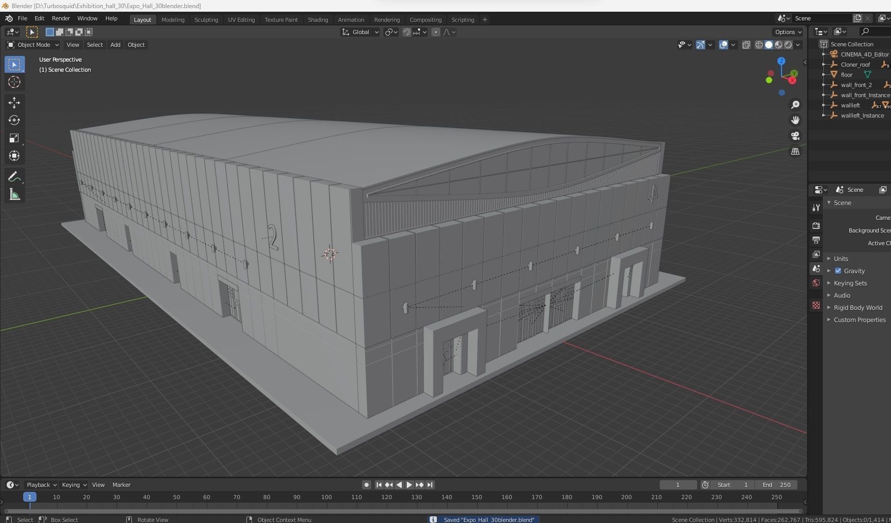 Exhibition Hall 30 interior and exterior 3D model_20