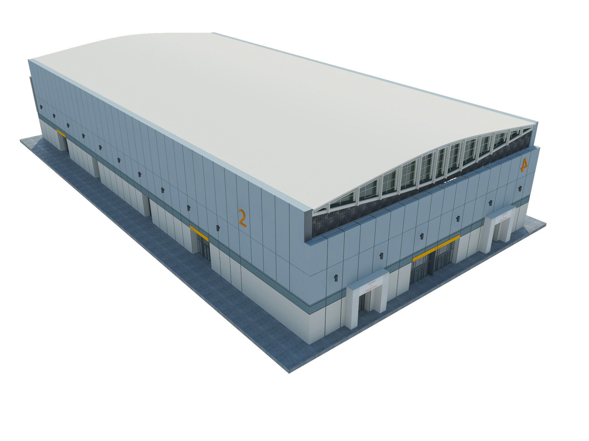 Exhibition Hall 30 interior and exterior 3D model_4