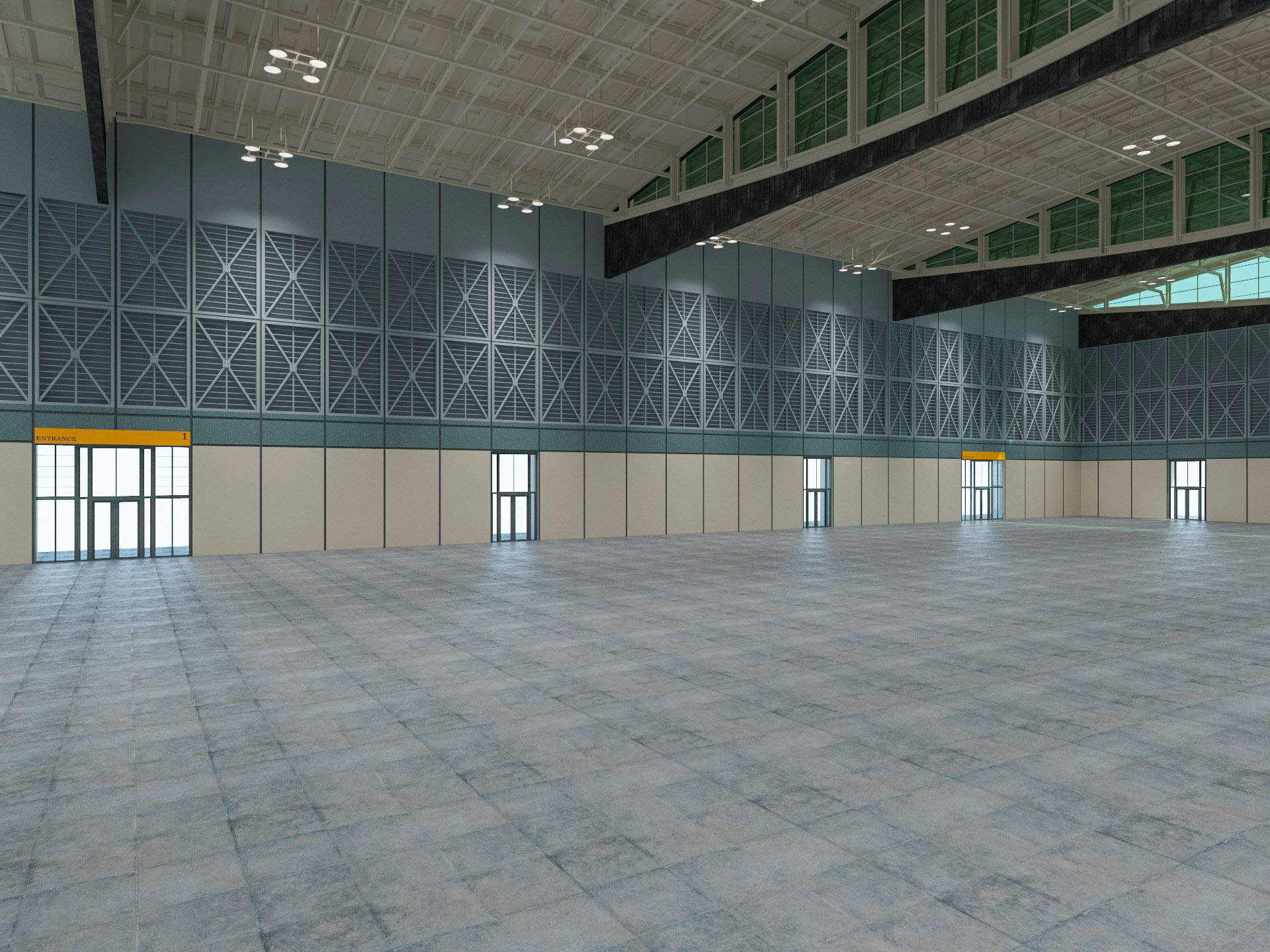 Exhibition Hall 30 interior and exterior 3D model_9