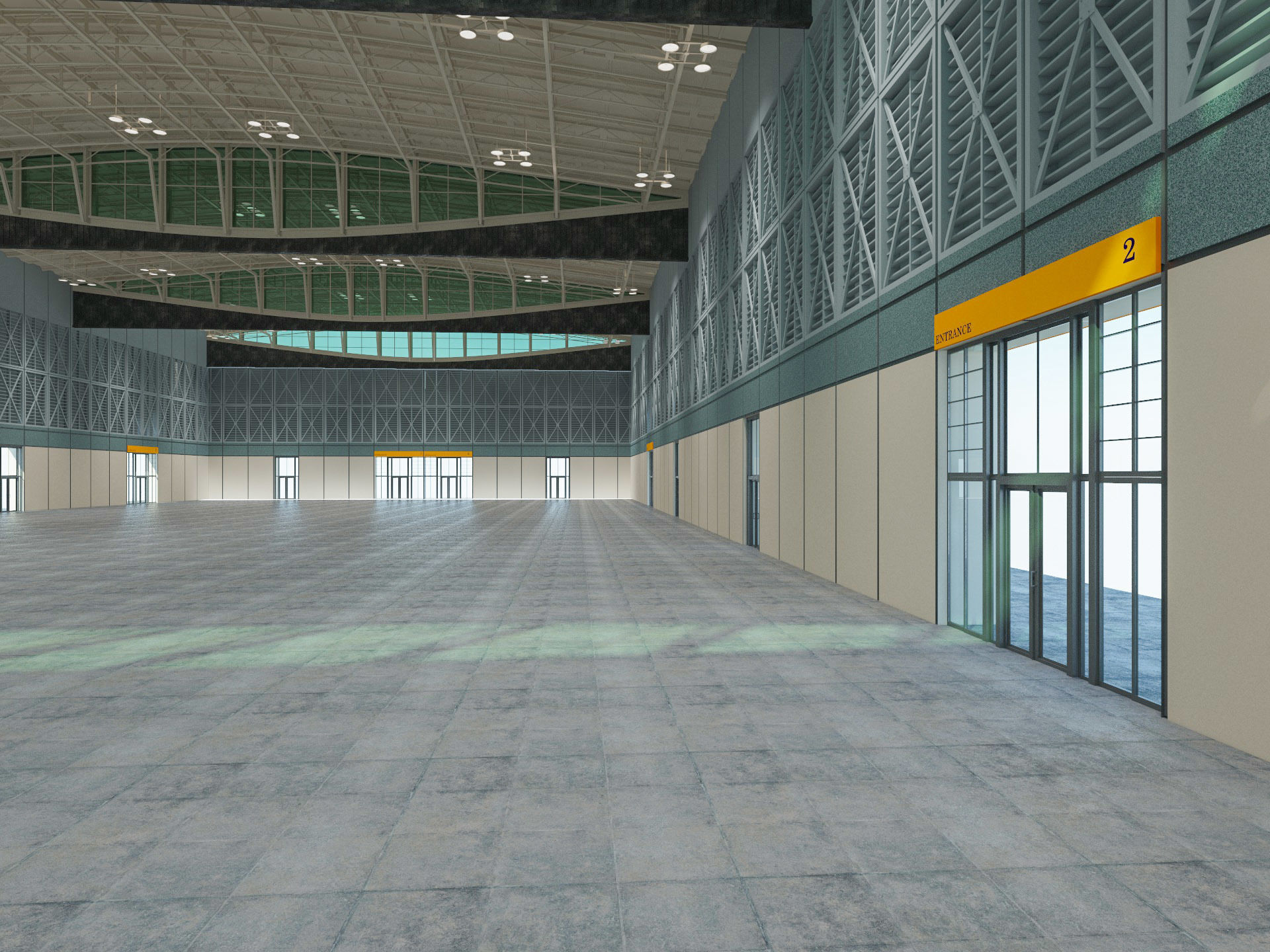 Exhibition Hall 30 interior and exterior 3D model_8