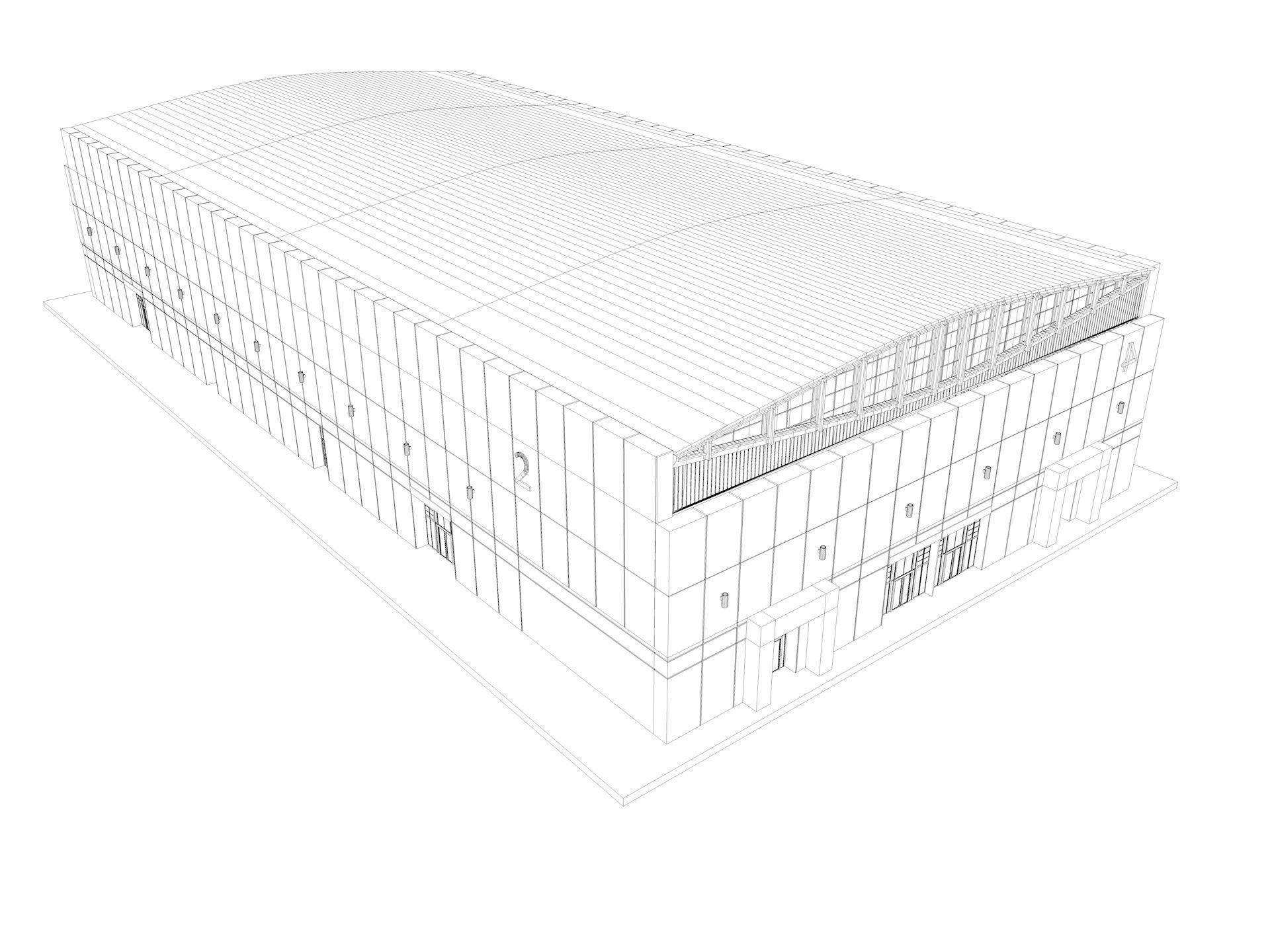 Exhibition Hall 30 interior and exterior 3D model_19