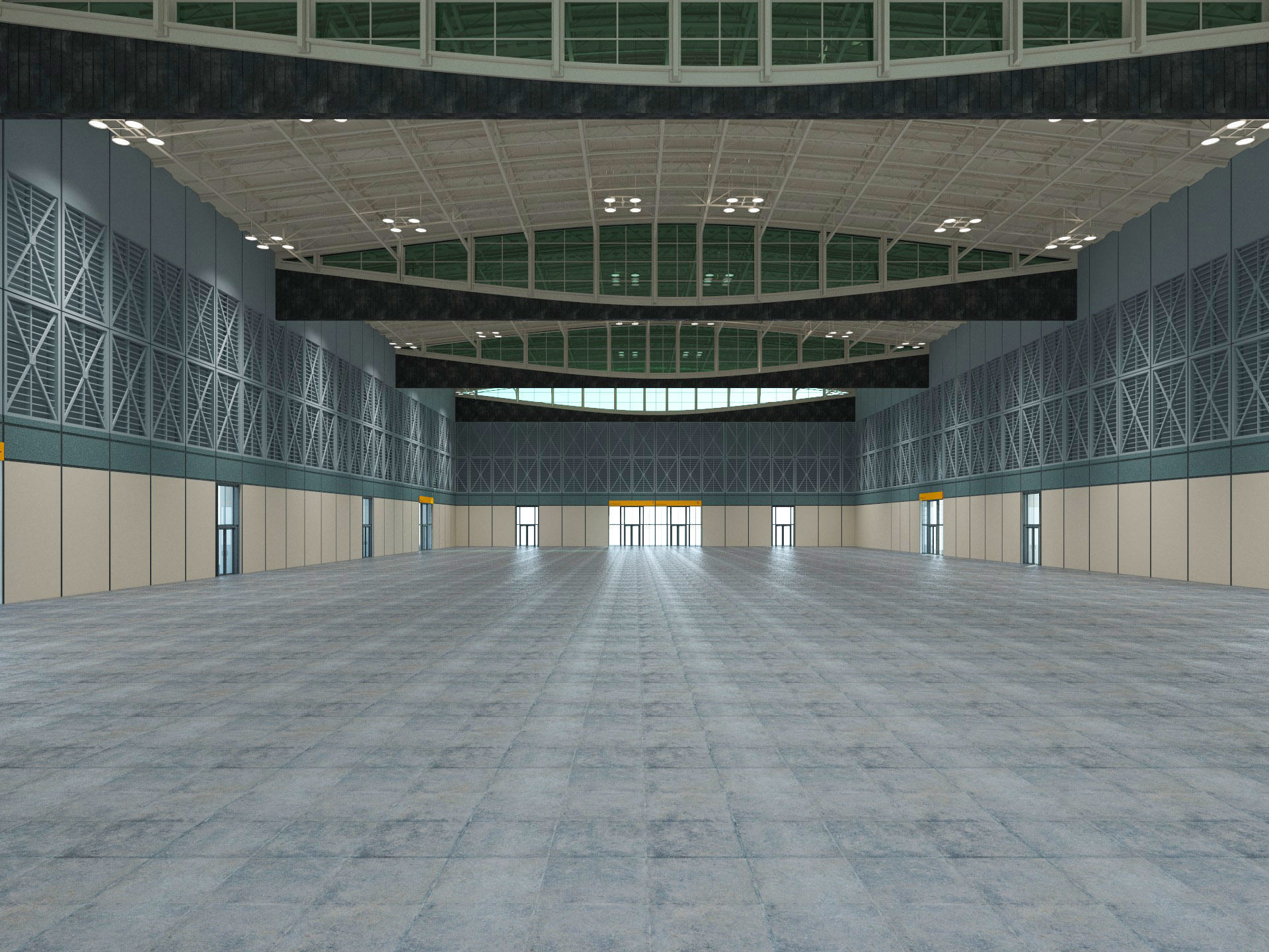 Exhibition Hall 30 interior and exterior 3D model_5