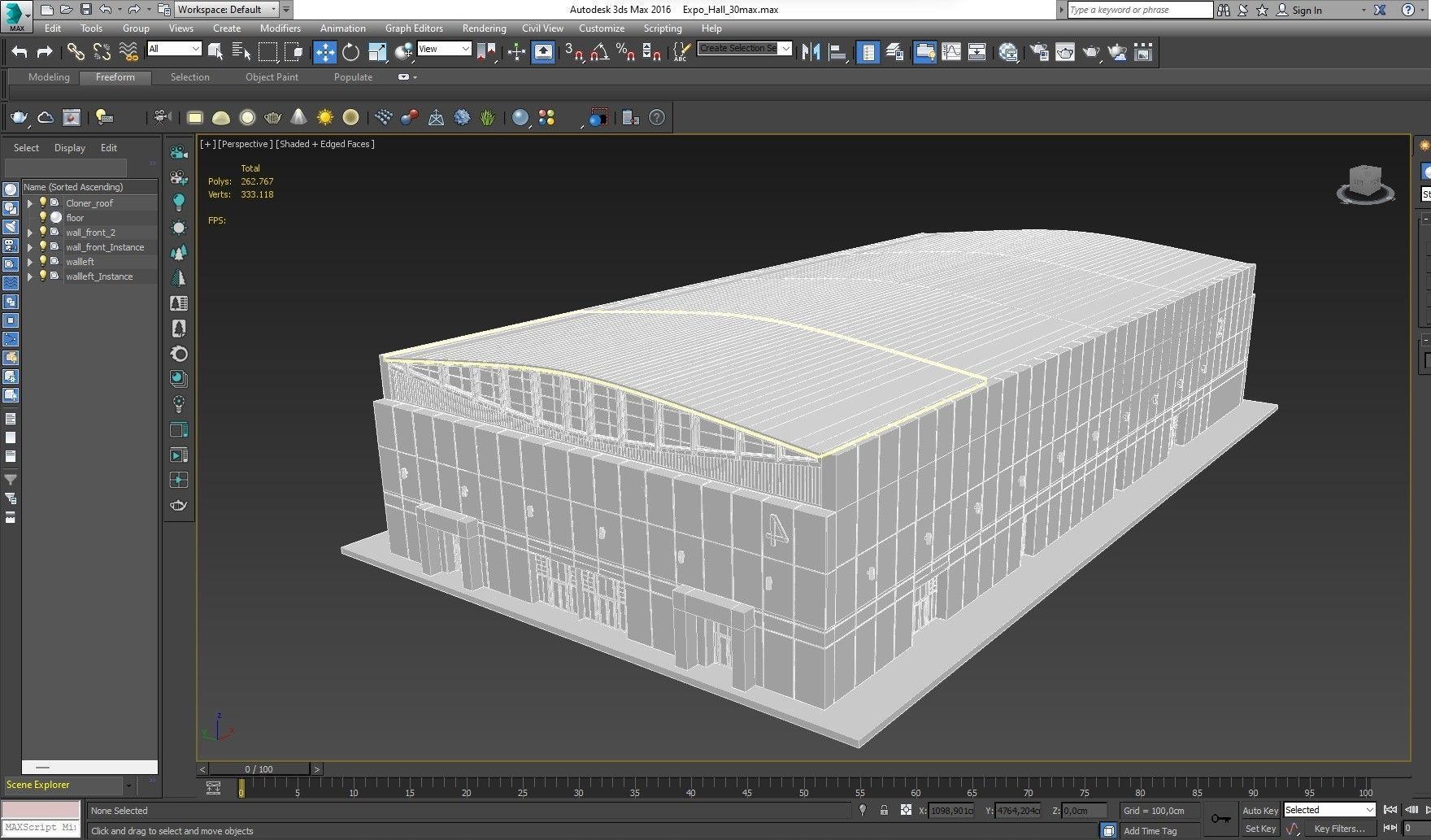 Exhibition Hall 30 interior and exterior 3D model_23