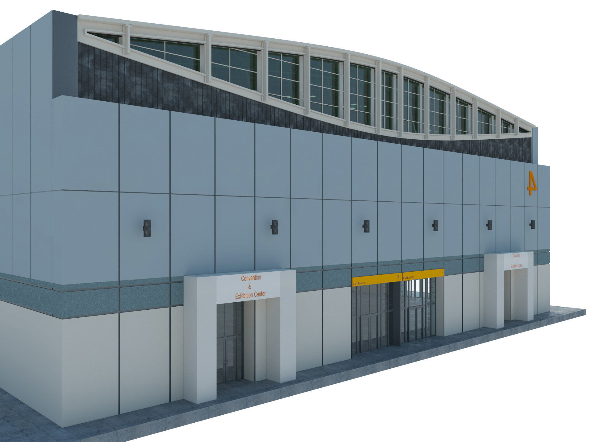 Exhibition Hall 30 interior and exterior 3D model_2