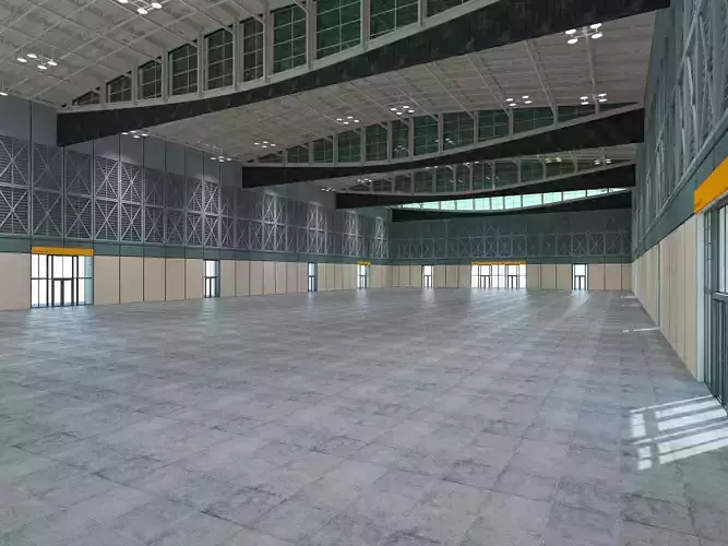 Exhibition Hall 30 interior and exterior 3D model