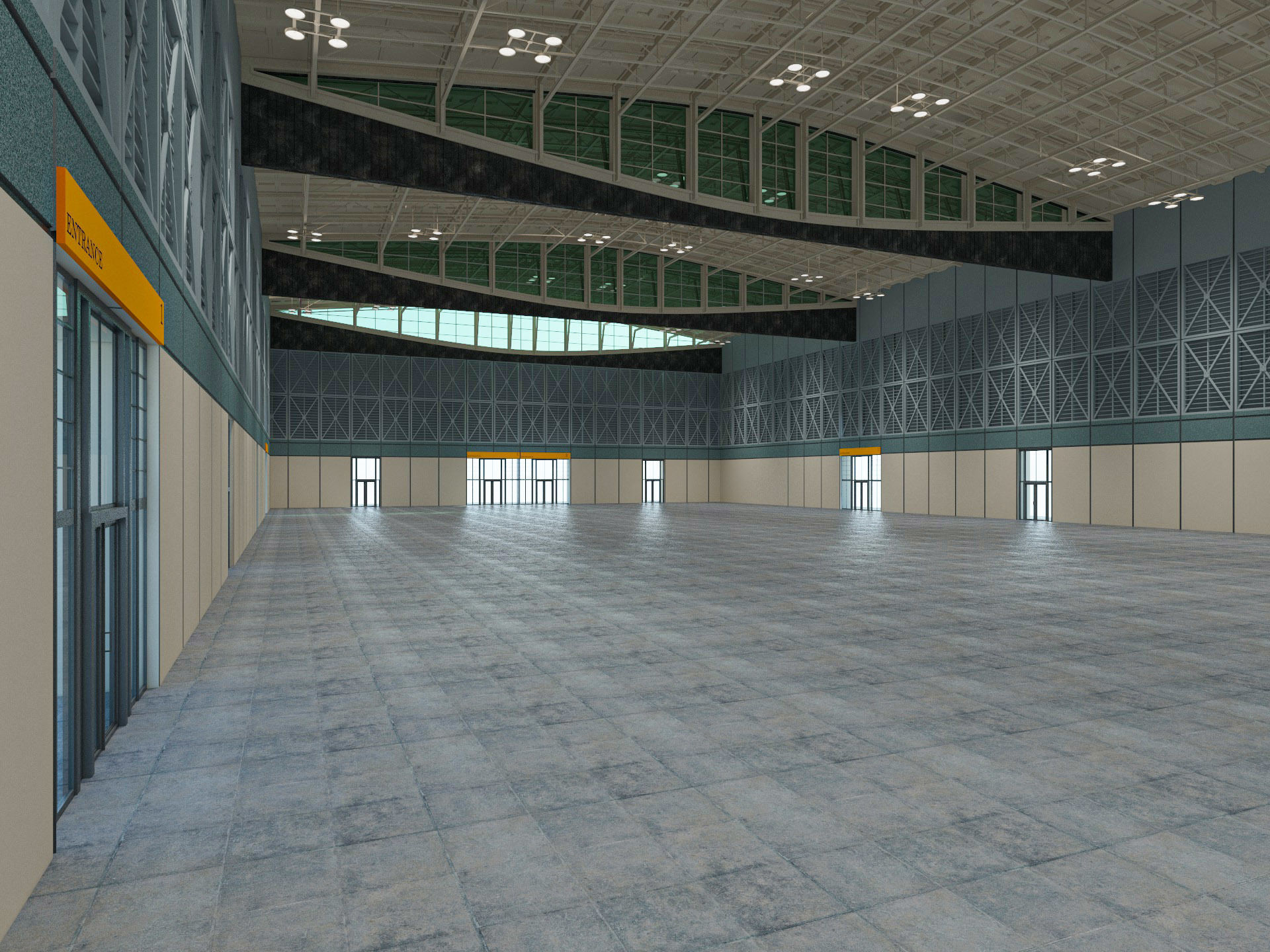 Exhibition Hall 30 interior and exterior 3D model_1