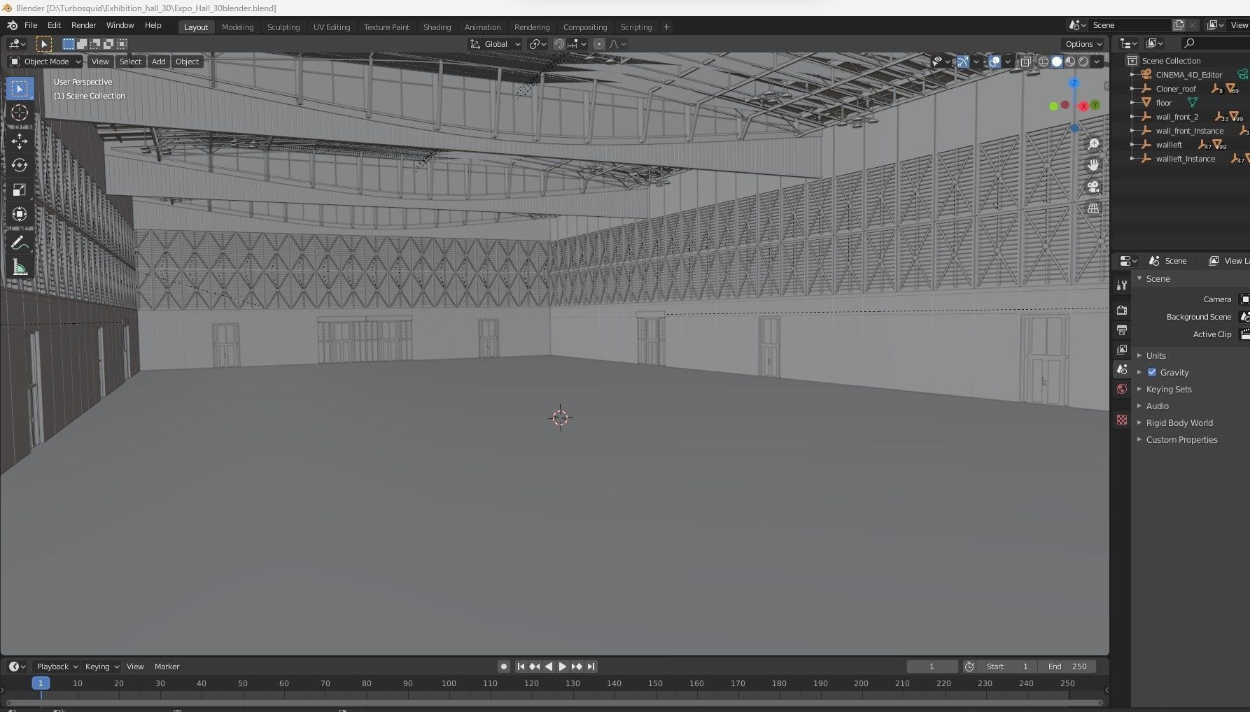 Exhibition Hall 30 interior and exterior 3D model_21