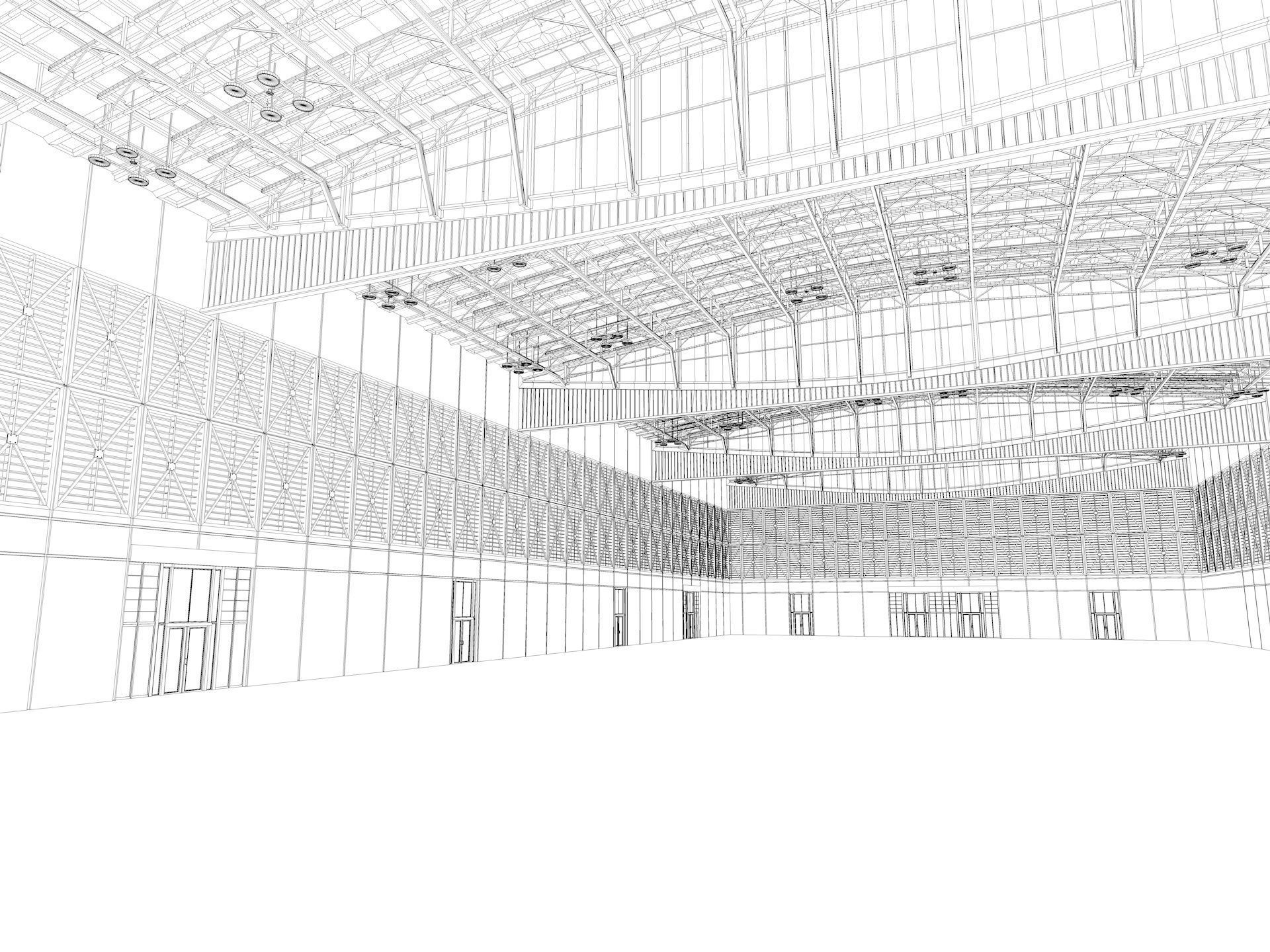 Exhibition Hall 30 interior and exterior 3D model_18
