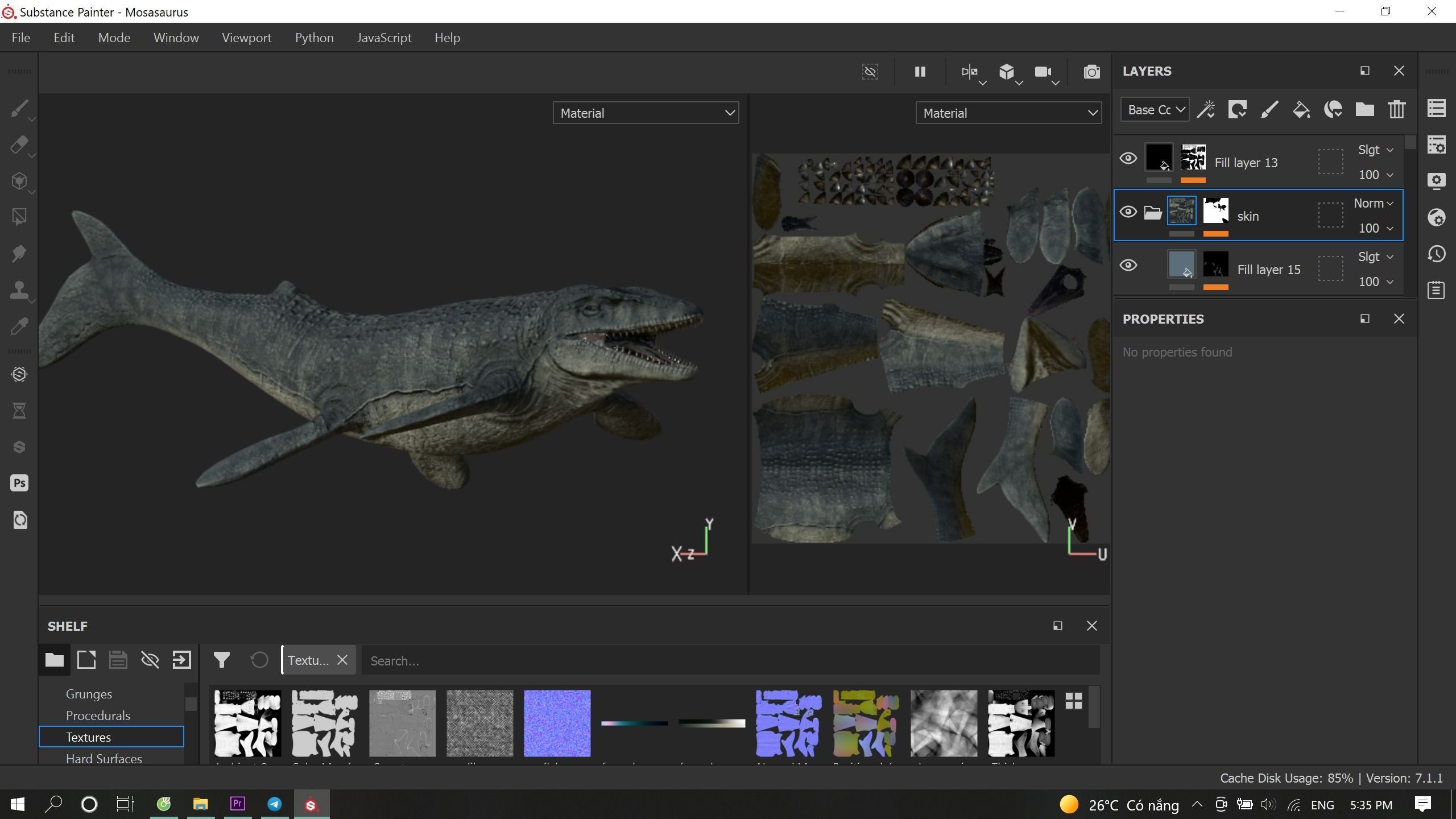 Mosasaurus Mosasaur Low-poly 3D model_18