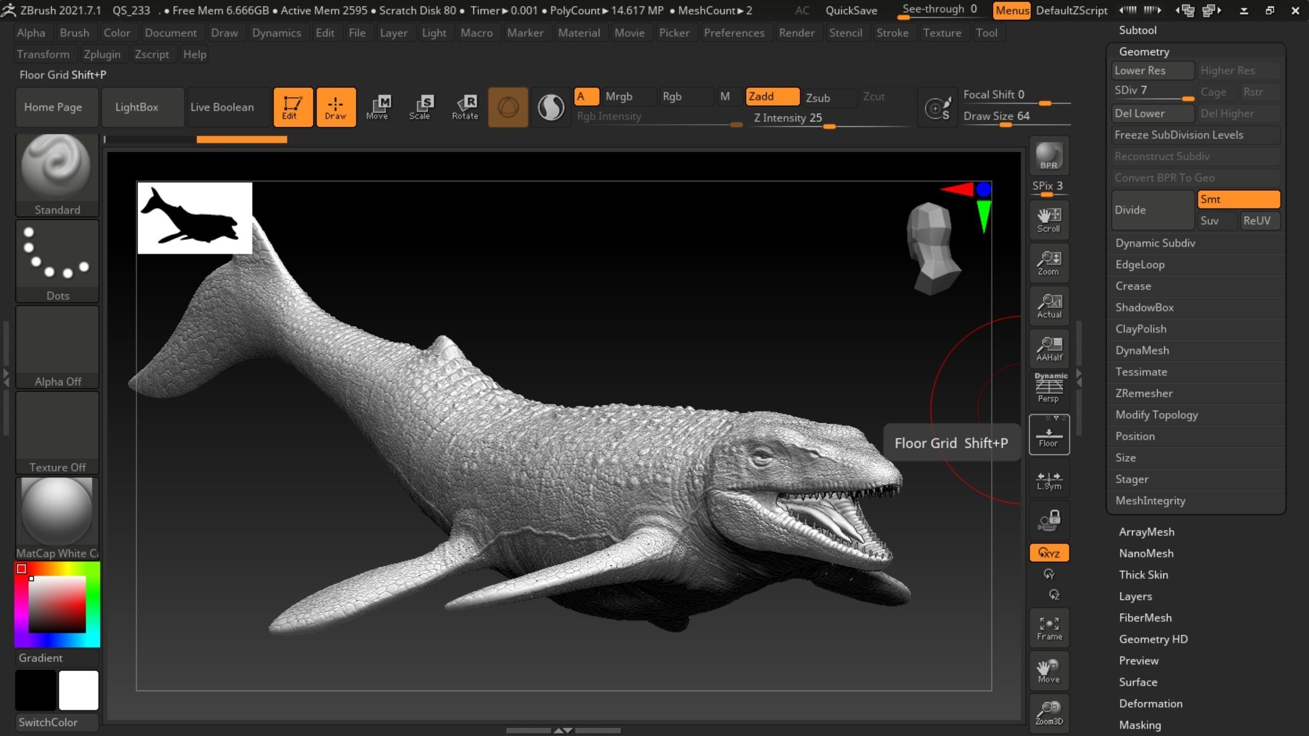 Mosasaurus Mosasaur Low-poly 3D model_17