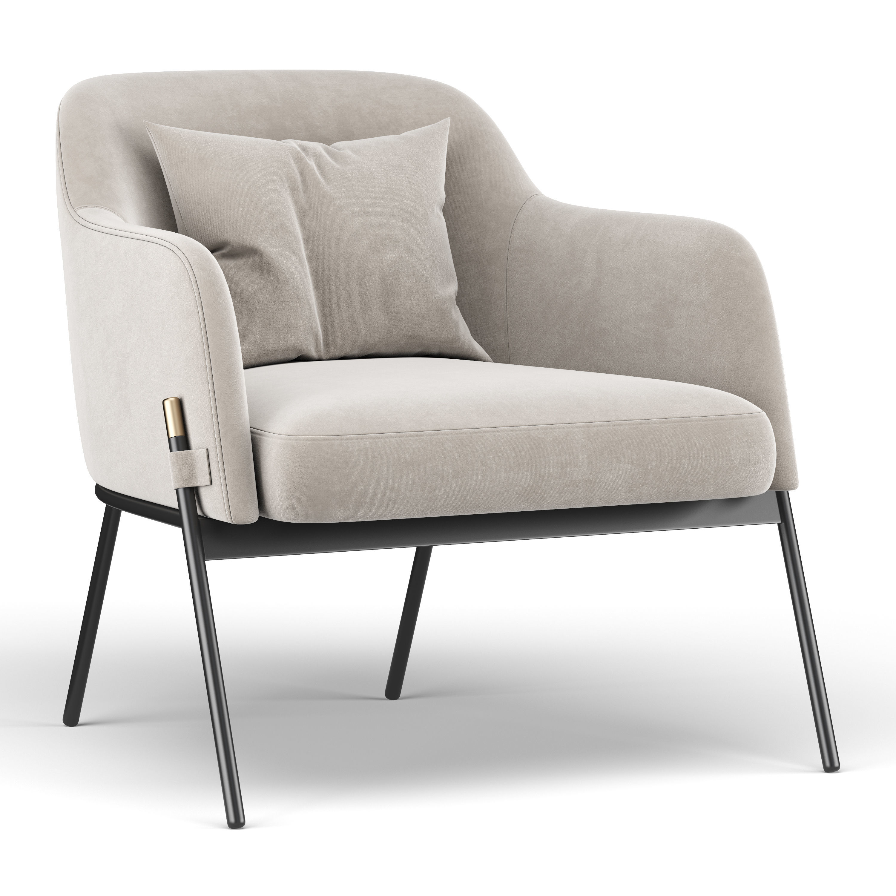 Barber Chair 3D model_3