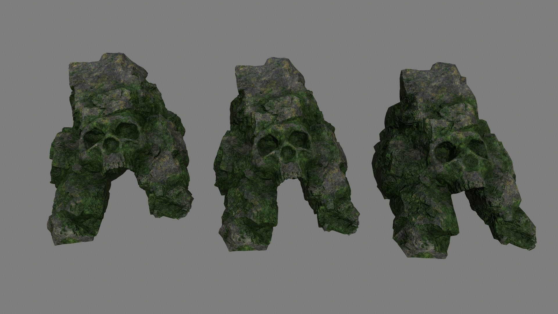 Skull Cave Low-poly 3D model_13