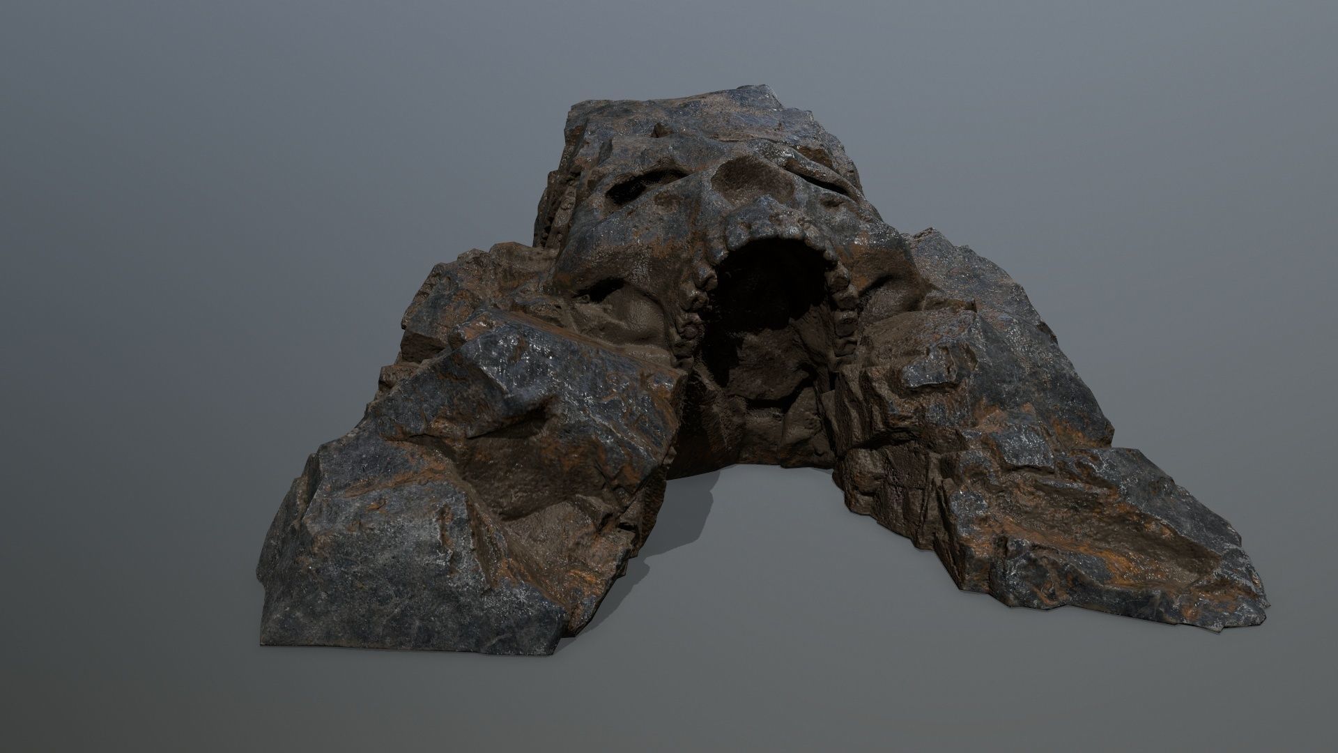 Skull Cave Low-poly 3D model_9