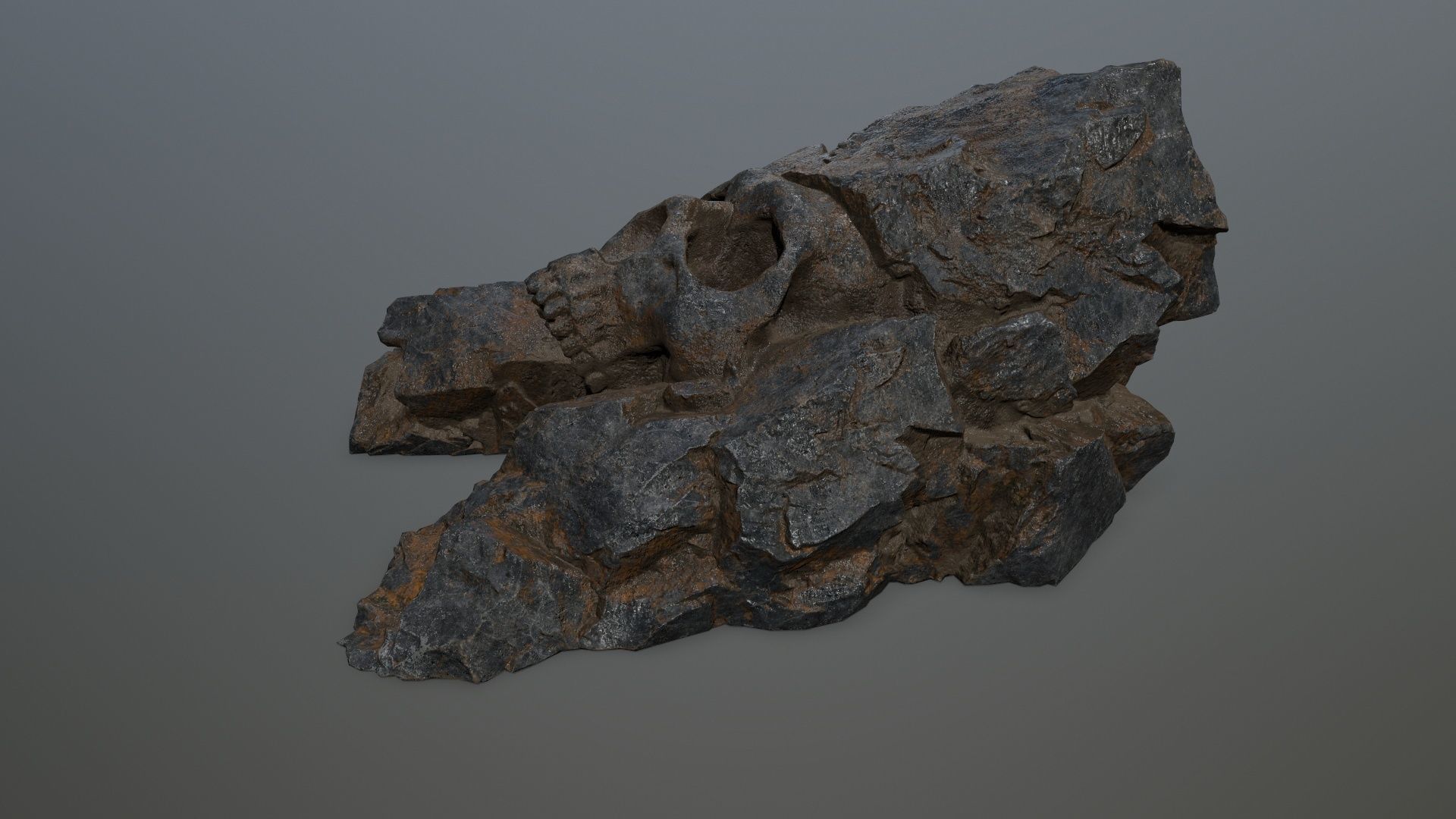 Skull Cave Low-poly 3D model_7