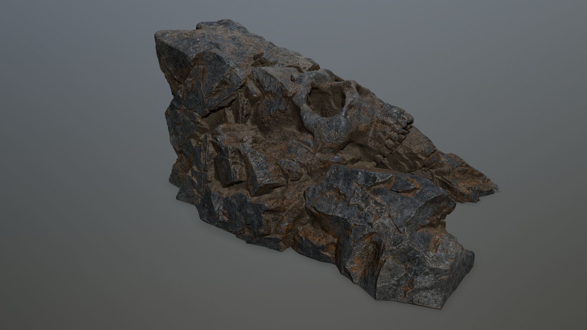 Skull Cave Low-poly 3D model_3