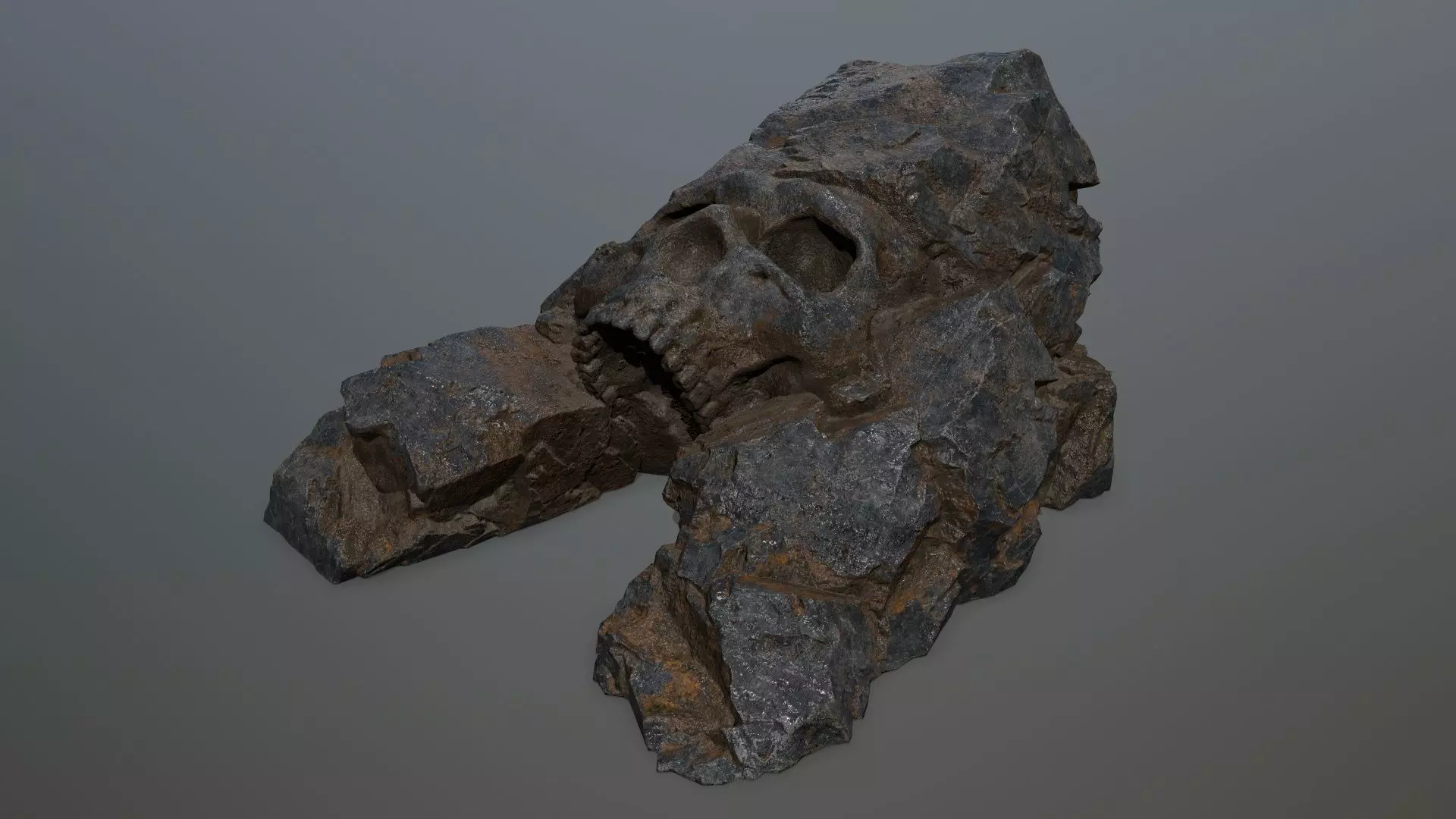 Skull Cave Low-poly 3D model_0