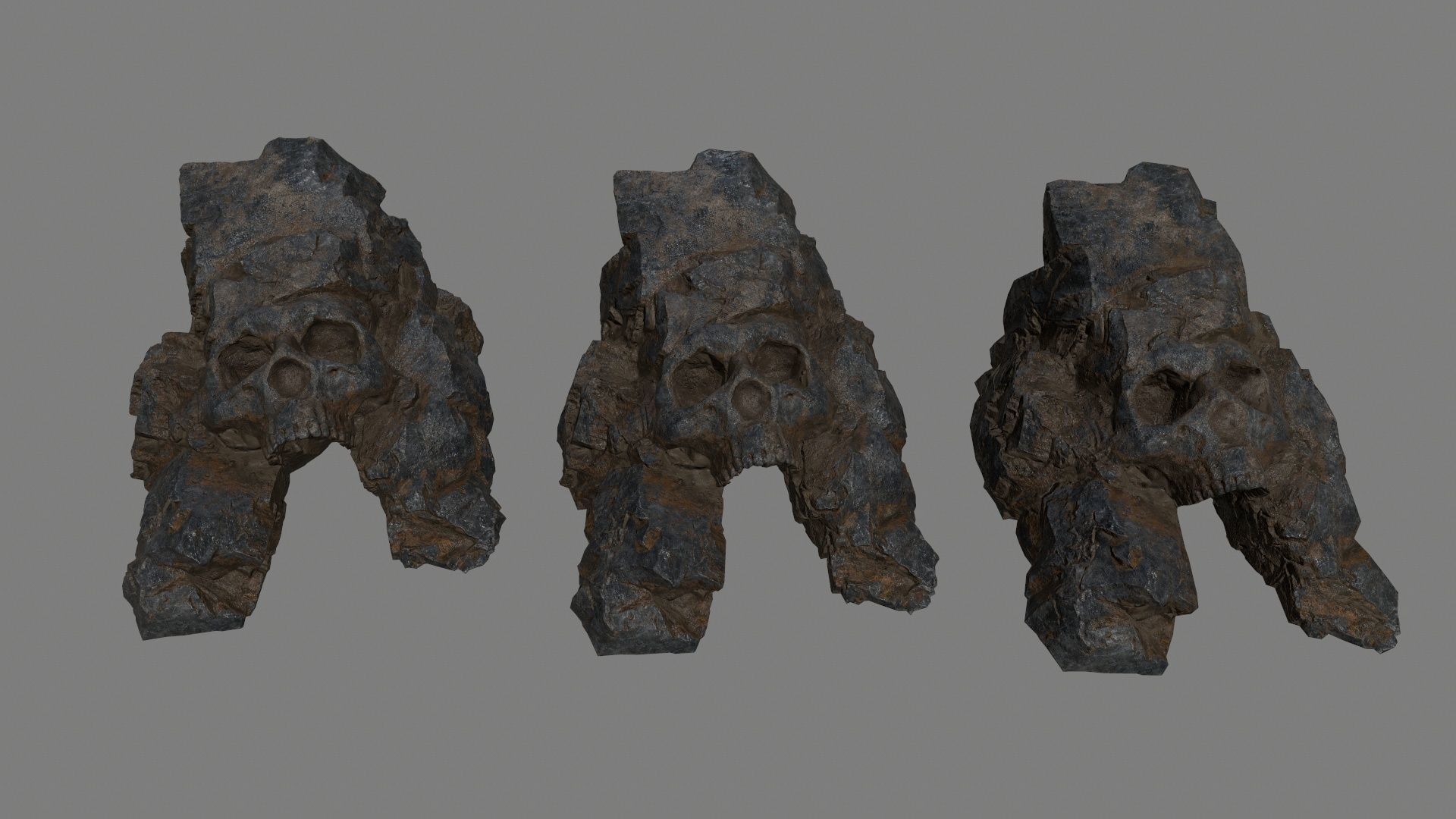 Skull Cave Low-poly 3D model_11