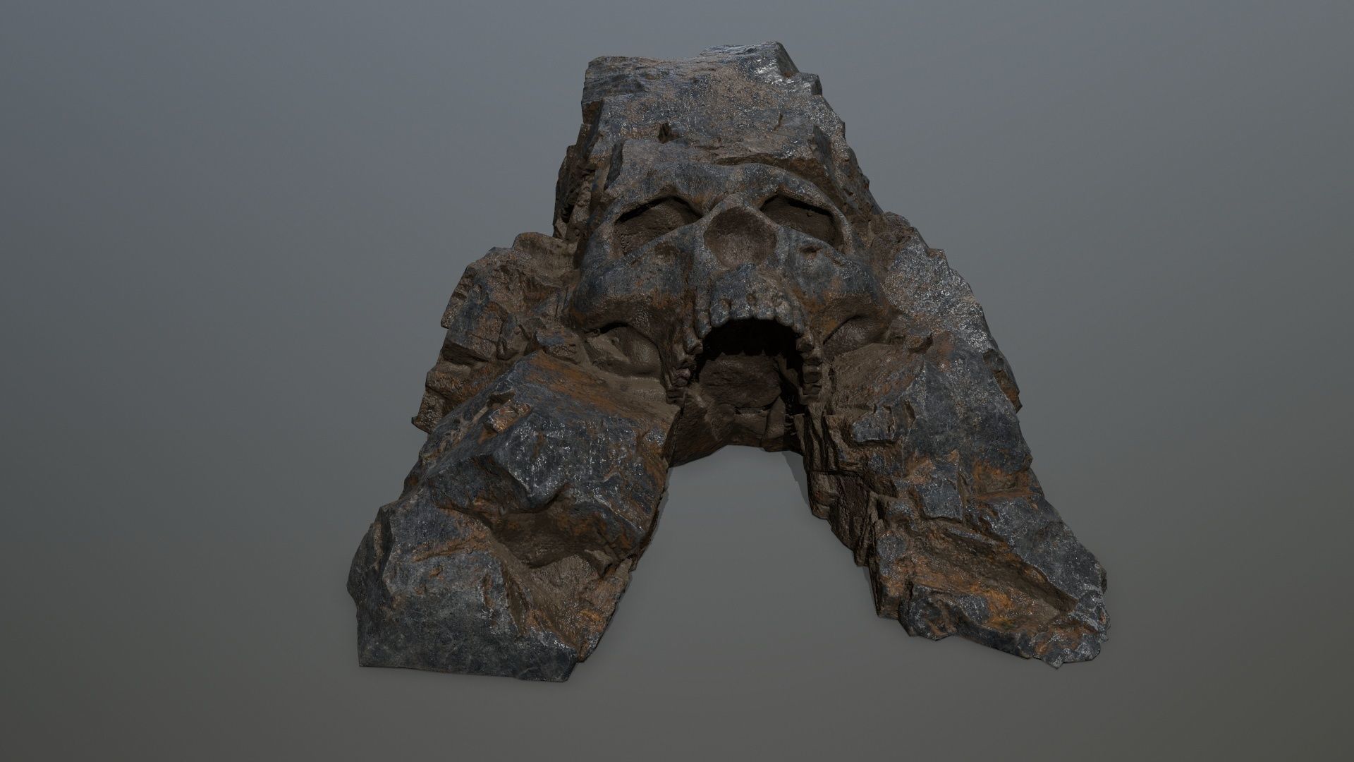 Skull Cave Low-poly 3D model_2