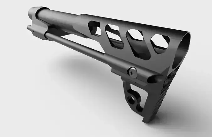 Odin Works Close Quarters PDW Rifle Stock Low-poly 3D model