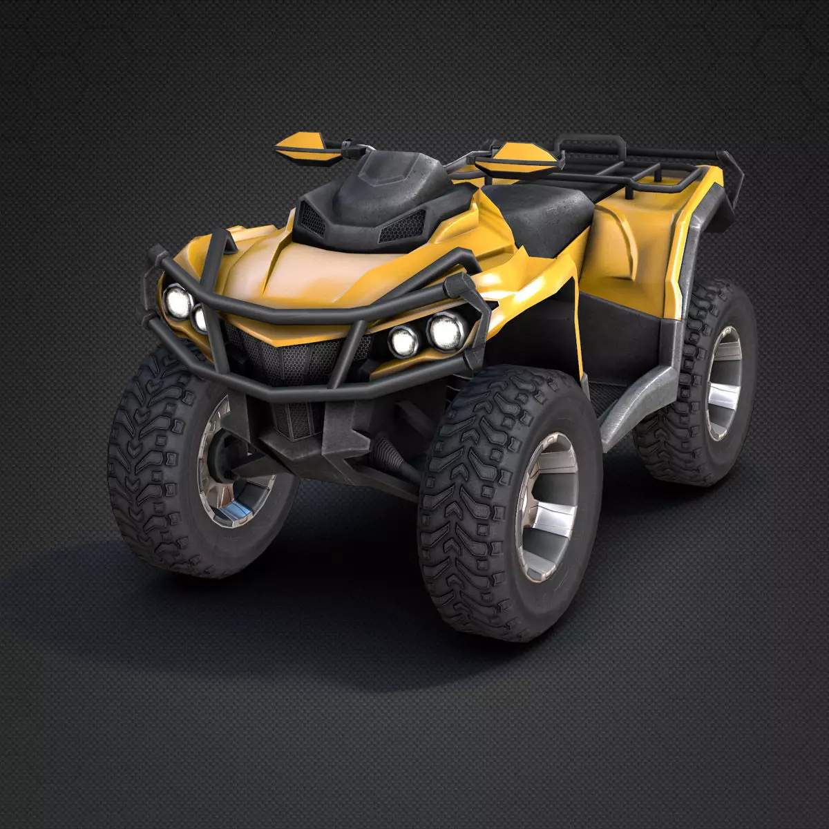 ATV Four-Wheeler Vehicle Low-Poly Low-poly 3D model_0