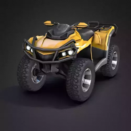 ATV Four-Wheeler Vehicle Low-Poly Low-poly 3D model