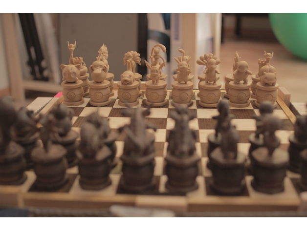 Pokemon Chess Set 3D print model_4