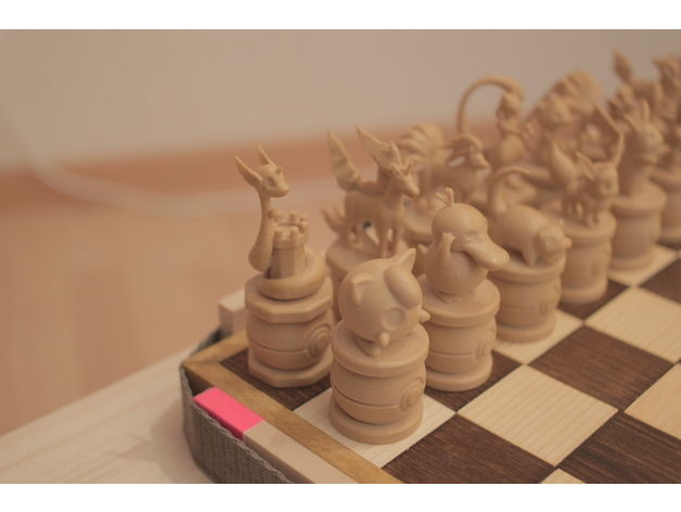 Pokemon Chess Set 3D print model_1