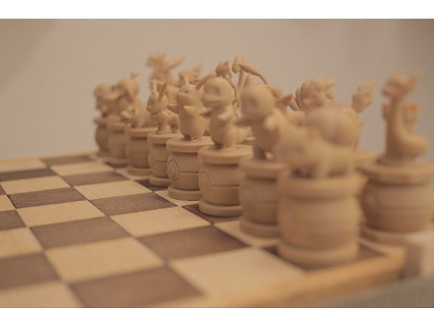 Pokemon Chess Set 3D print model
