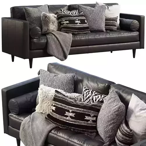 Joybird Briar Leather Sofa 3D model