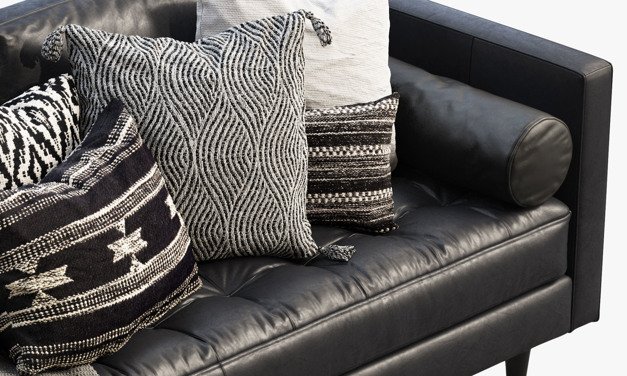 Joybird Briar Leather Sofa 3D model CGTrader