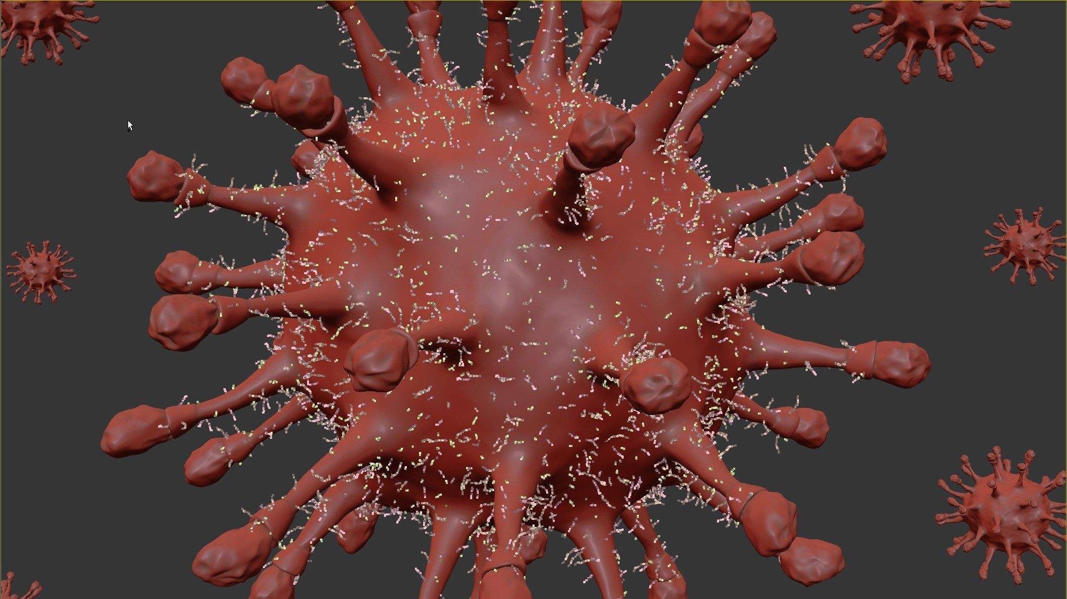 3D model of an ANIMATED scene covid-19 3D model_9