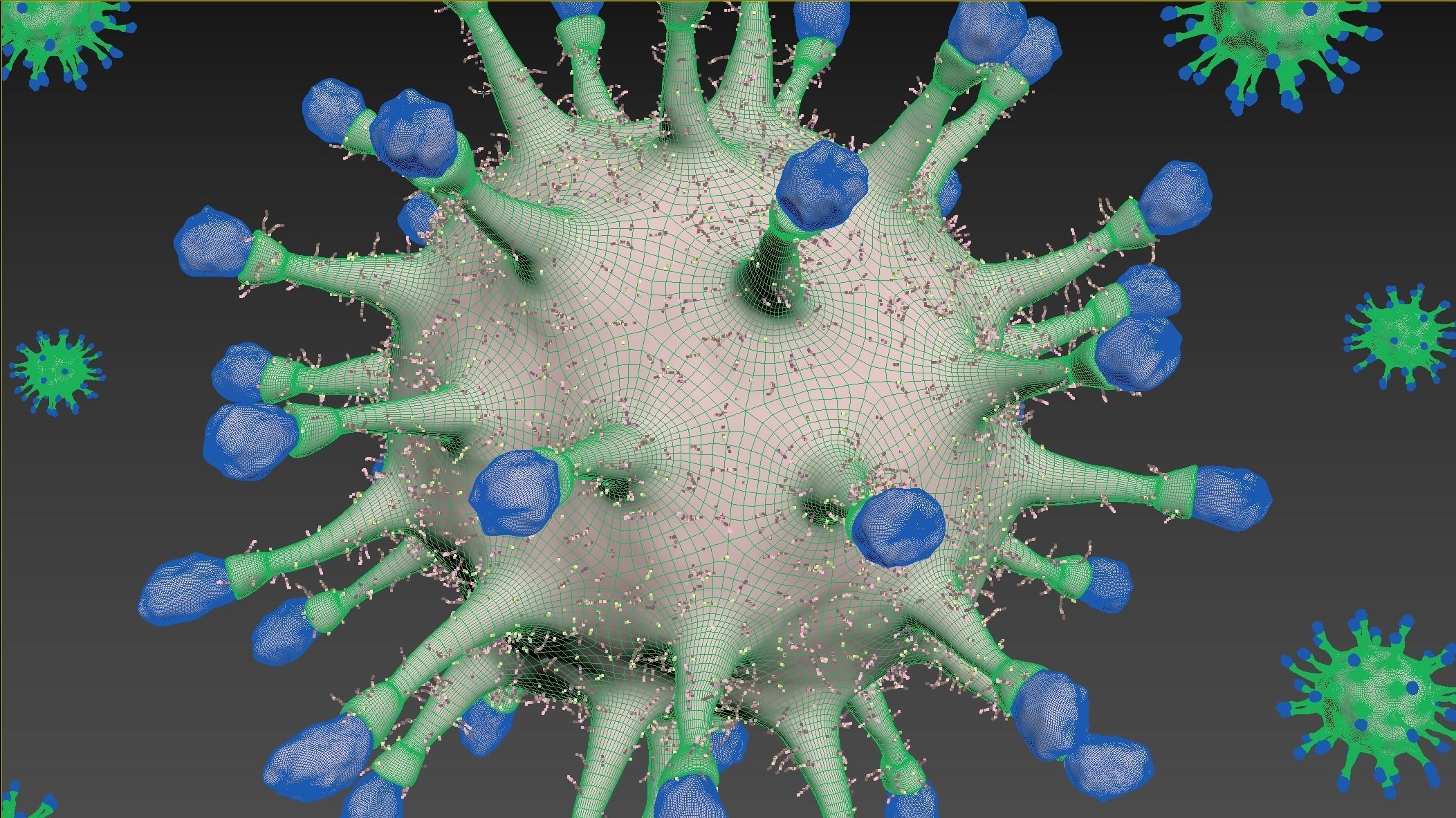 3D model of an ANIMATED scene covid-19 3D model_8