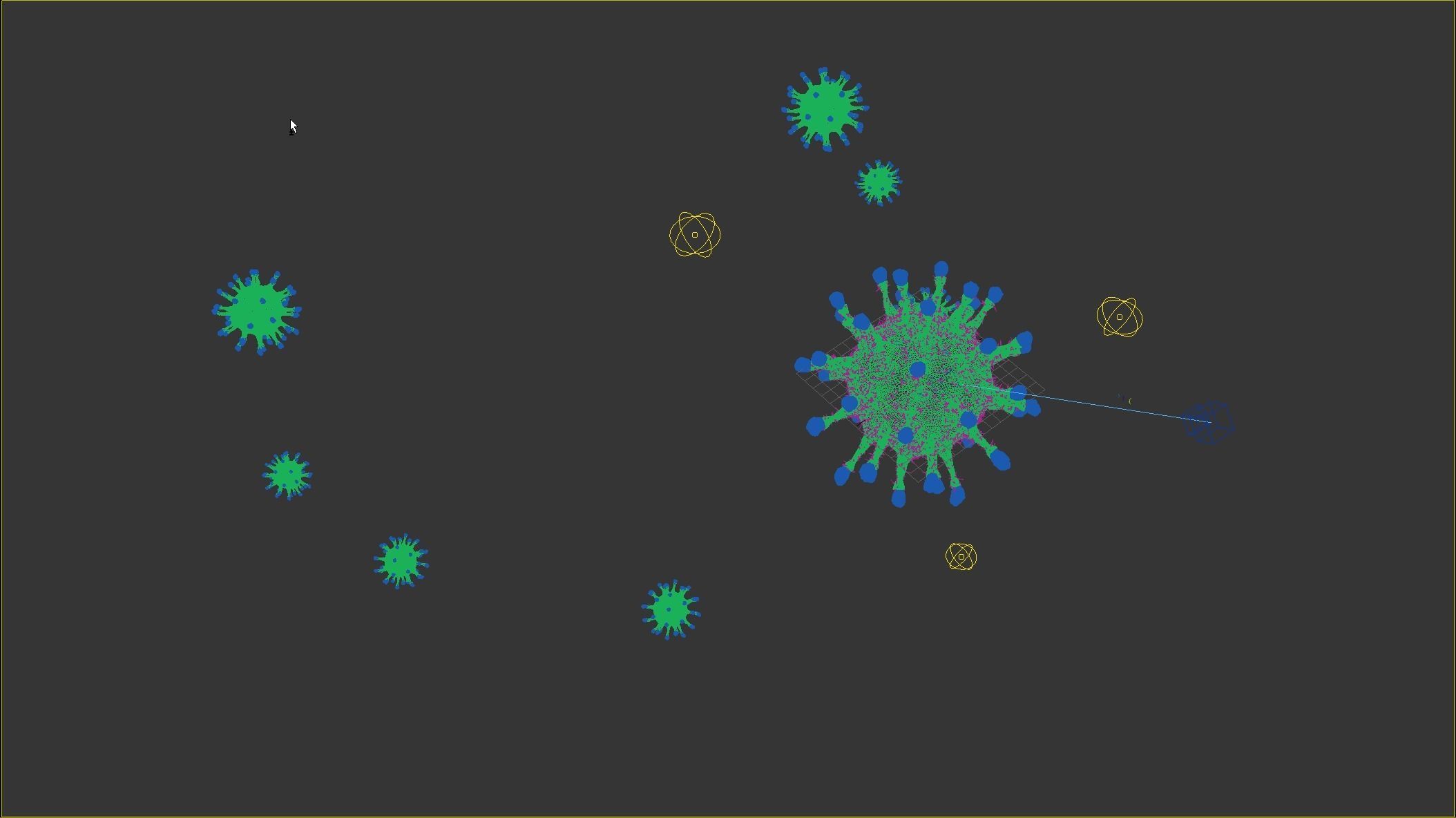 3D model of an ANIMATED scene covid-19 3D model_11