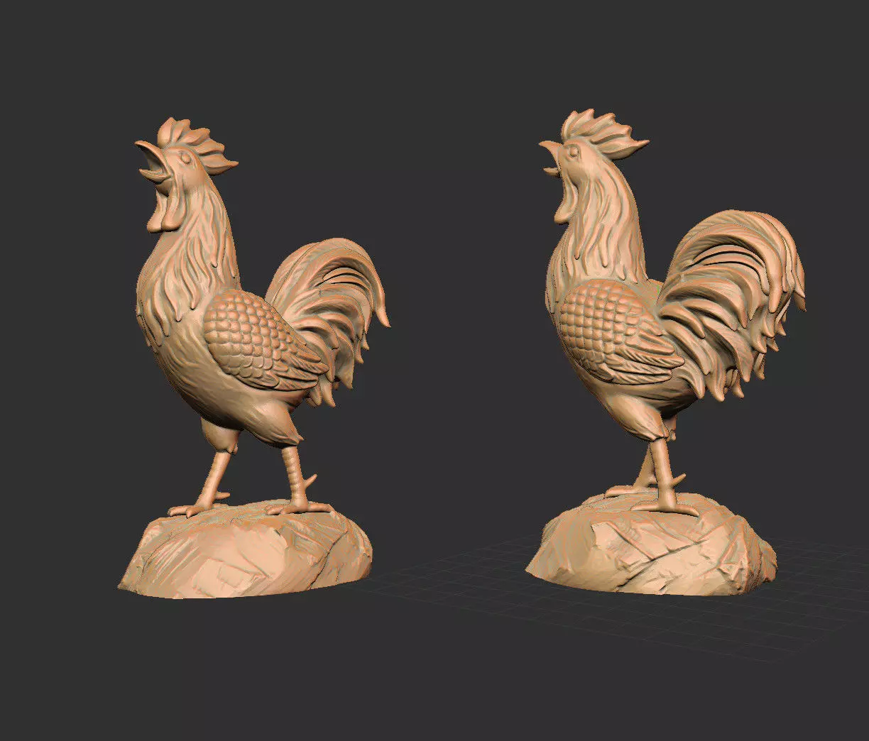 Rooster Statue for 3D Printing 3D print model_0