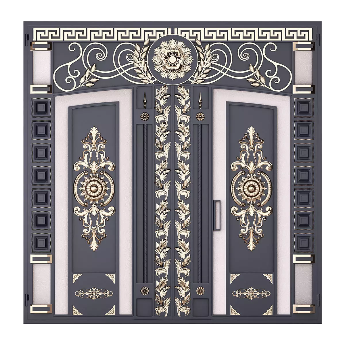 Metal gate 02 3D model_0