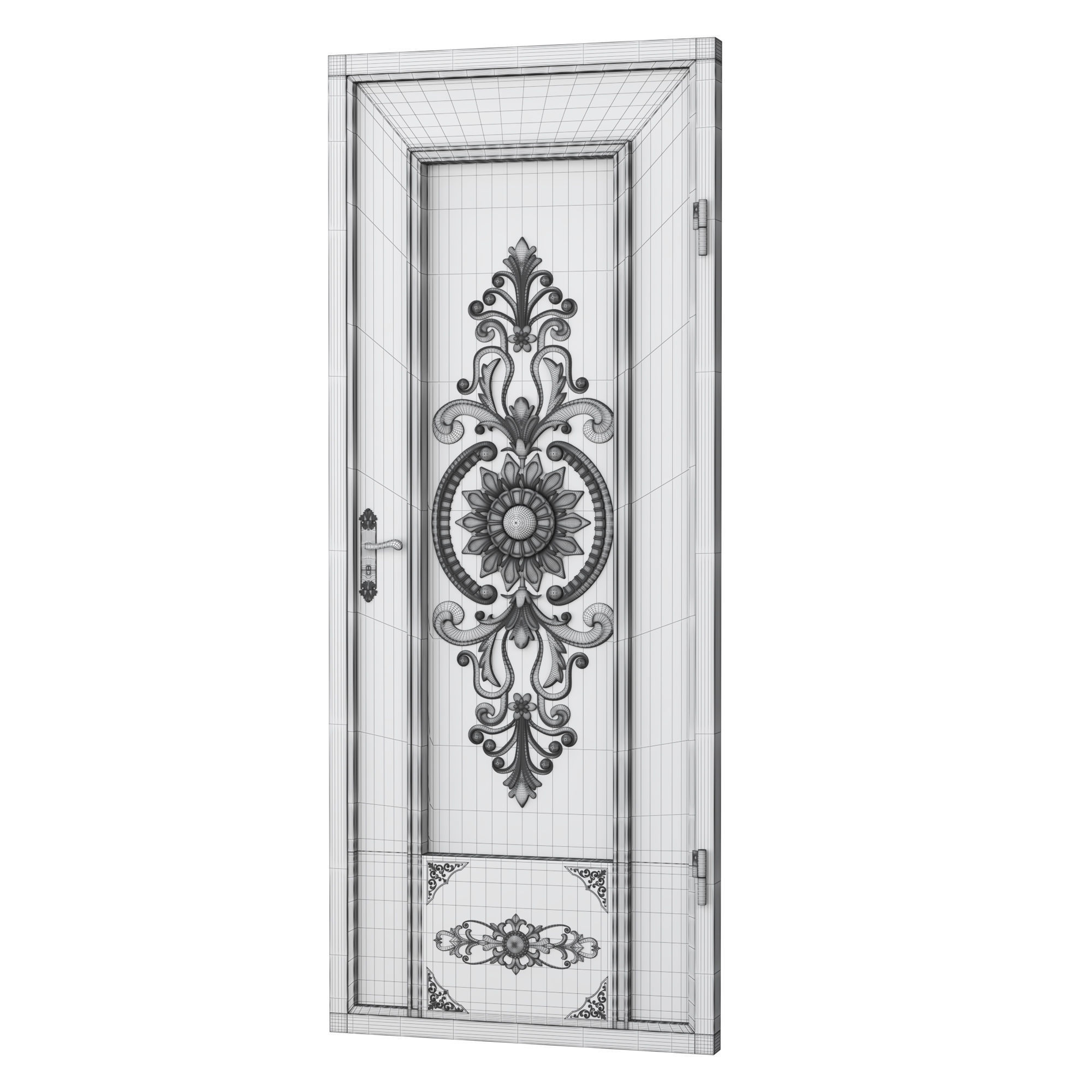 Metal gate 02 3D model_4