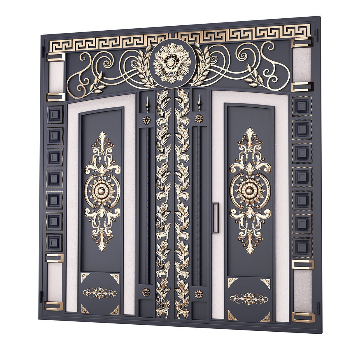 Metal gate 02 3D model_1