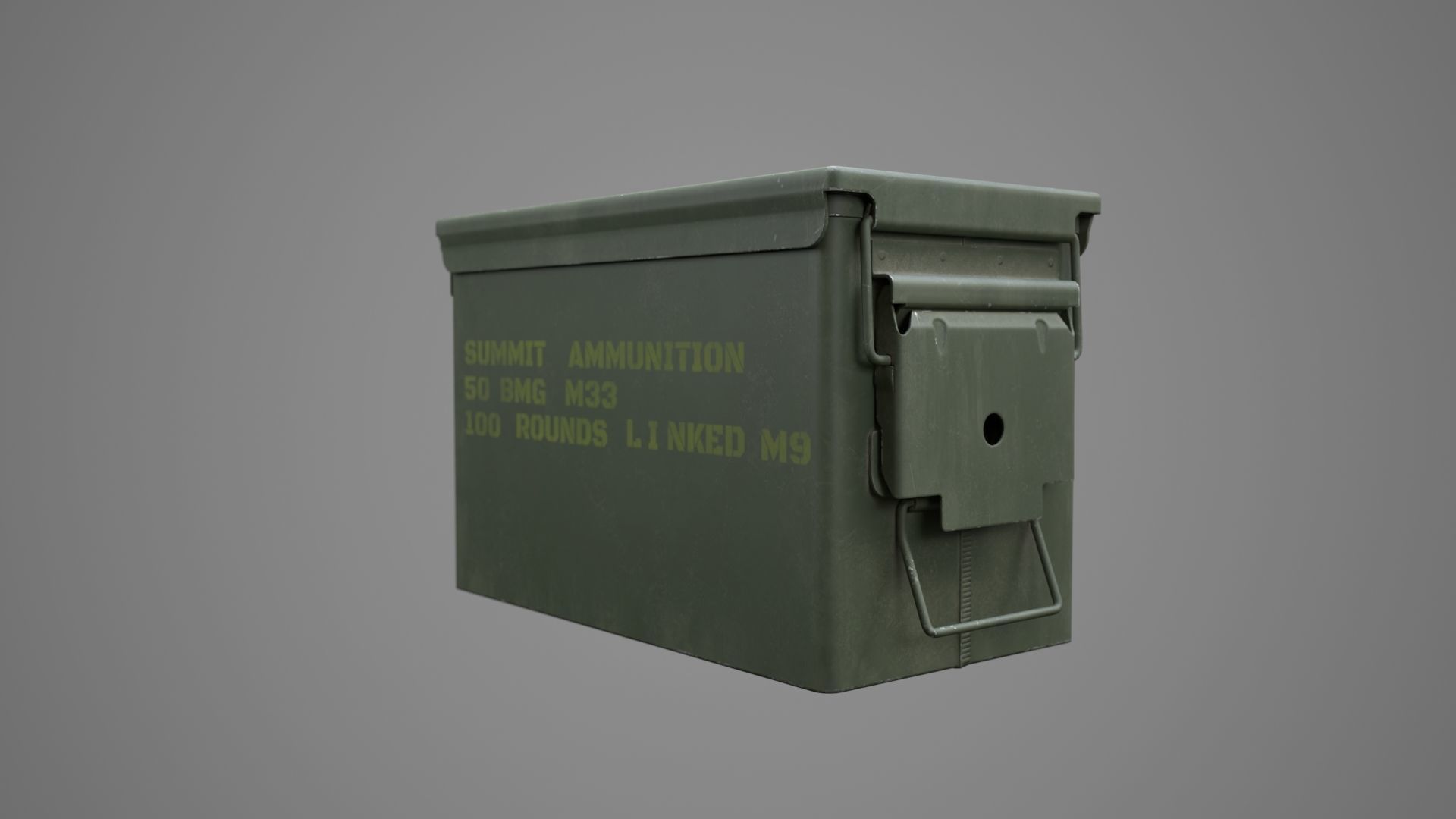M2A1 Ammo Can HQ 3D model_13