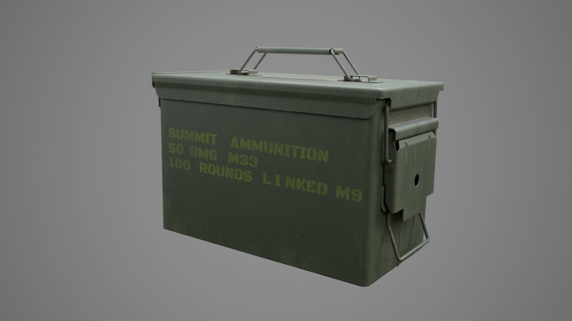 M2A1 Ammo Can HQ 3D model_16